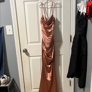 Rose Gold Stain Prom Dress